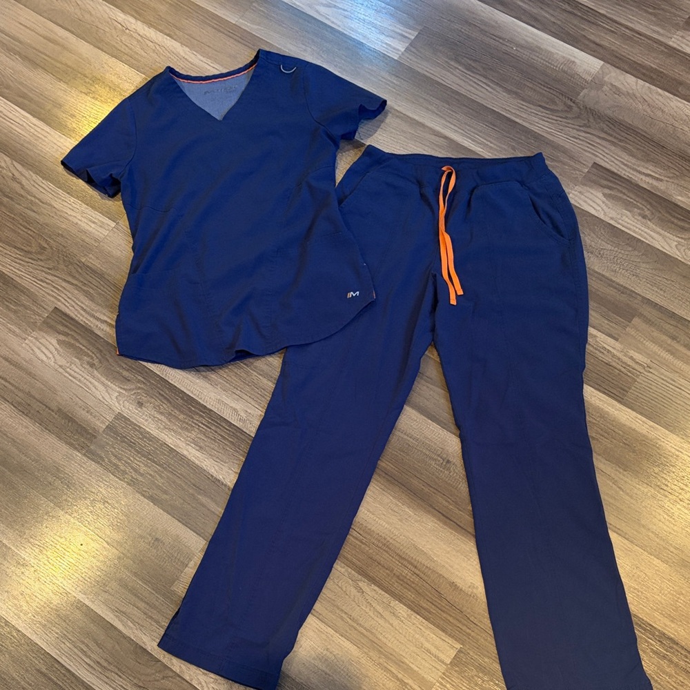 Navy Blue Scrub Set